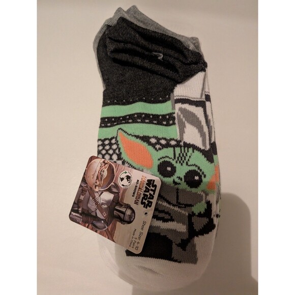 The Mandolorian No Show Socks Grogu Ashoka 6 pairs New with tags Size 4-10 - Picture 1 of 8
